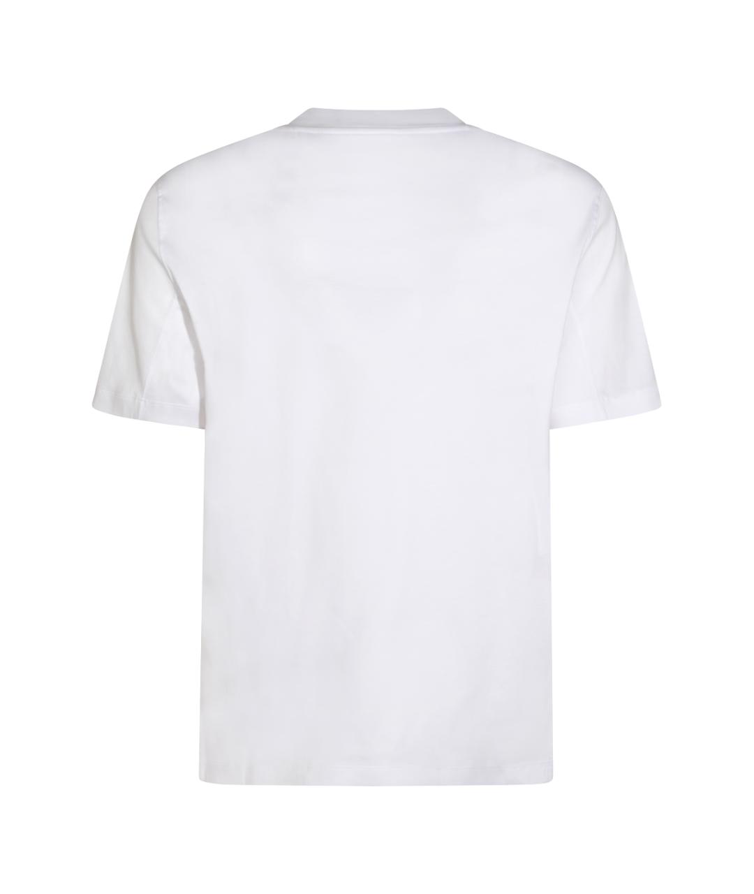 BRUNELLO CUCINELLI Белая хлопковая футболка, фото 2