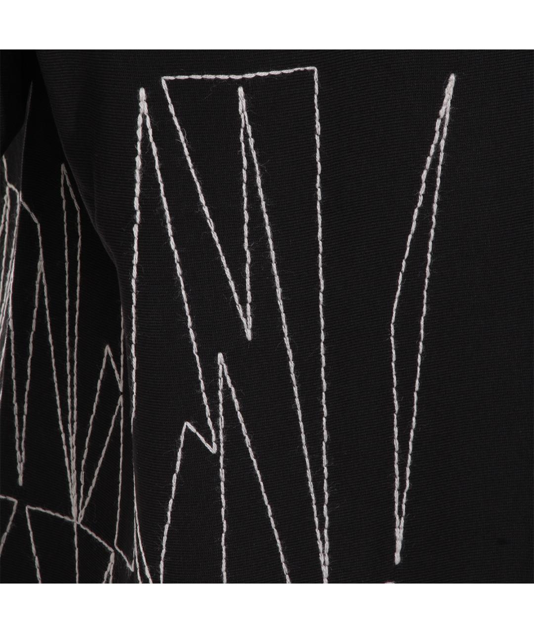 MONCLER Черная хлопковая футболка, фото 4