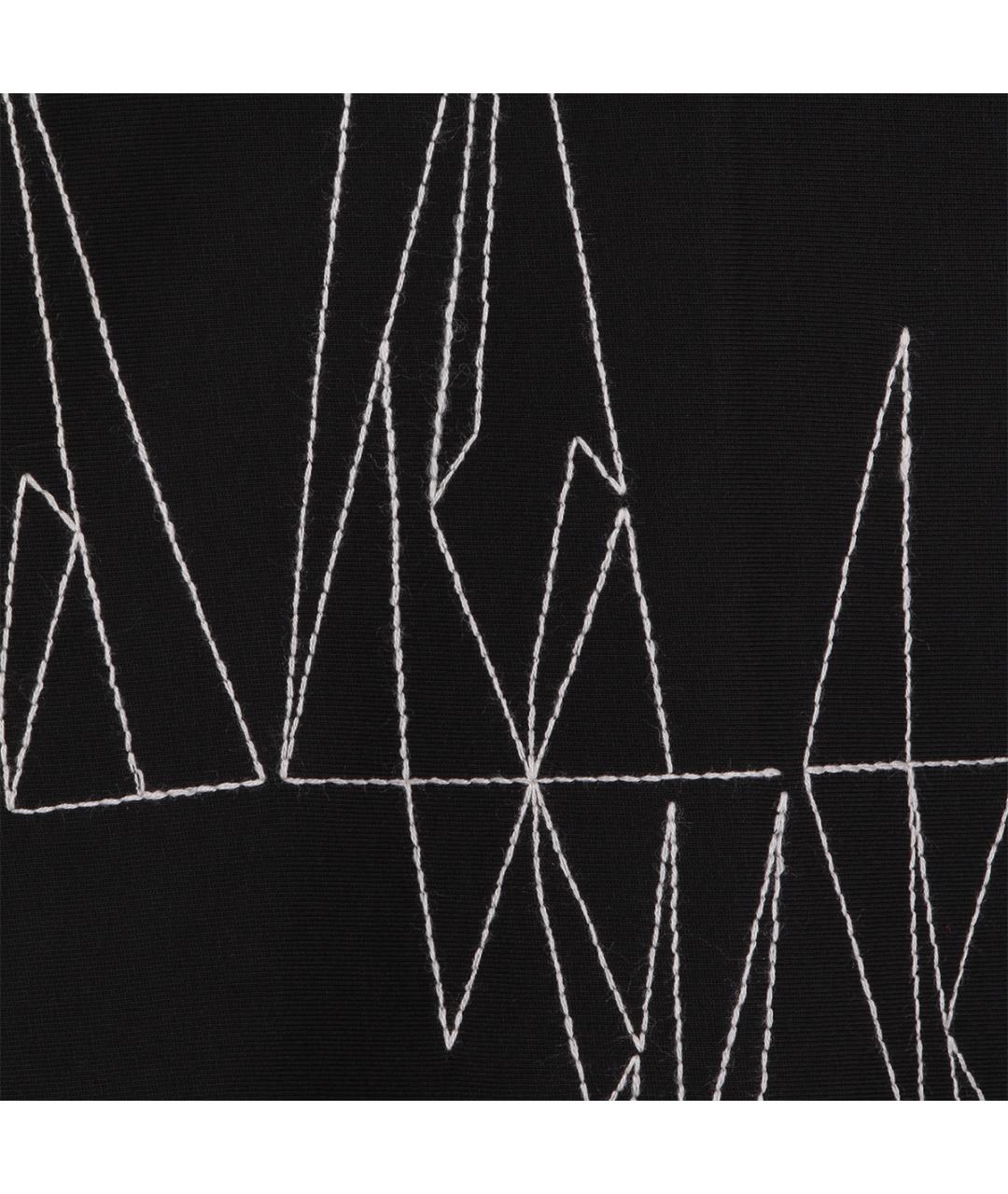 MONCLER Черная хлопковая футболка, фото 3