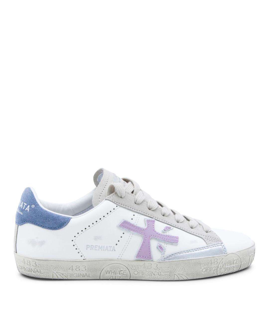 PREMIATA Белые кожаные кроссовки, фото 1