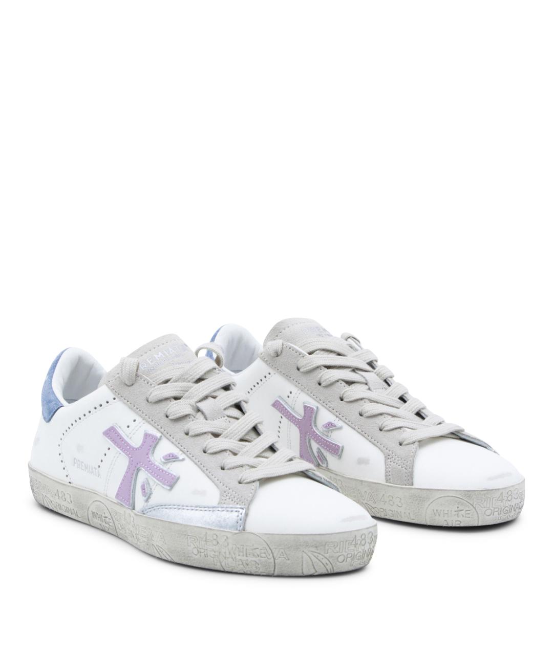 PREMIATA Белые кожаные кроссовки, фото 2