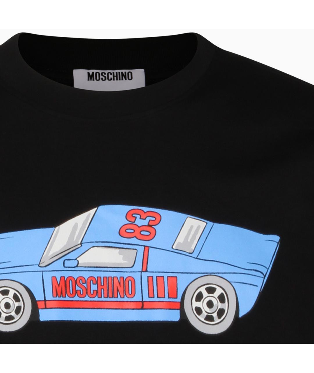 MOSCHINO Черная хлопковая футболка, фото 3
