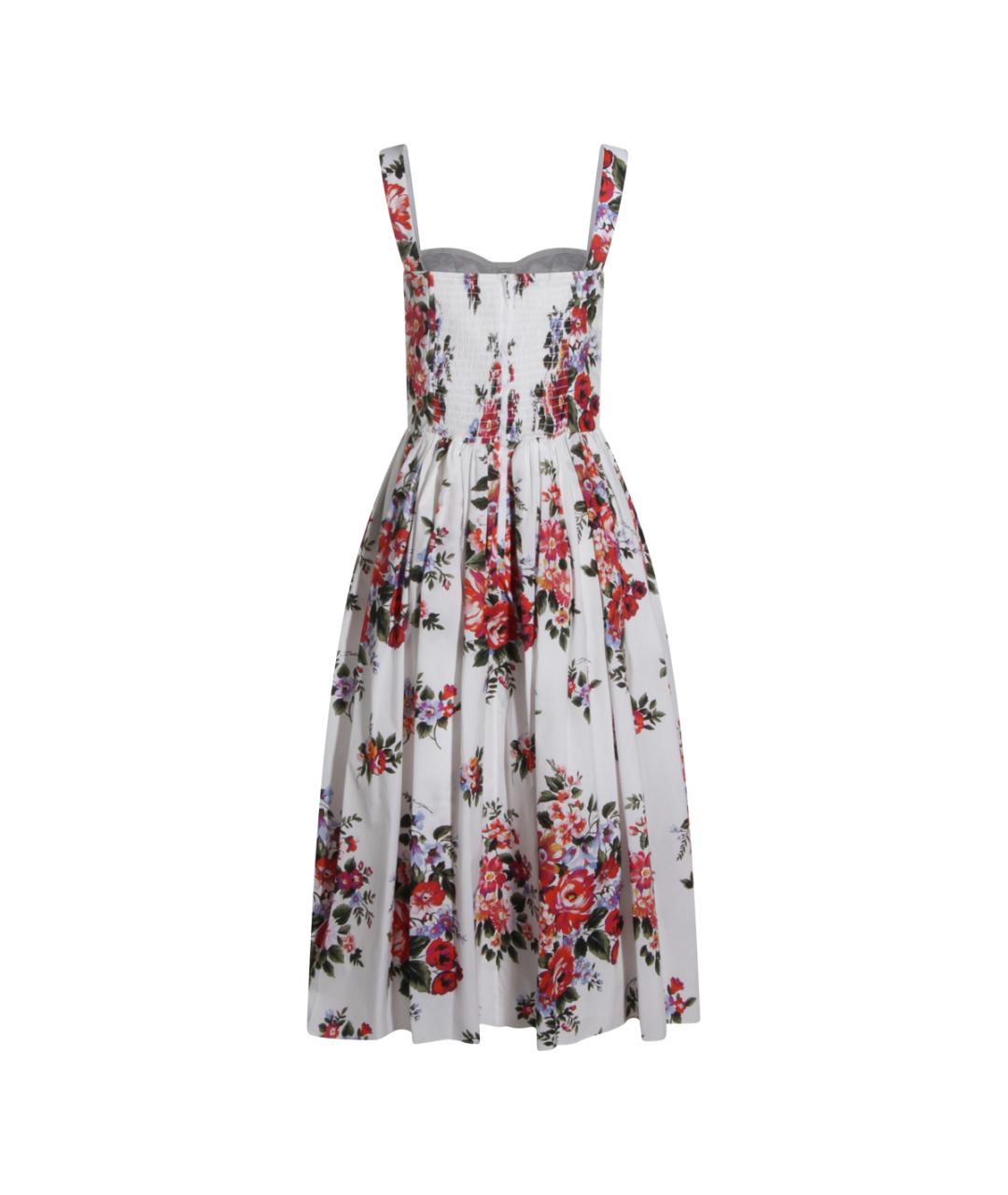 DOLCE&GABBANA Белое хлопковое повседневное платье, фото 2