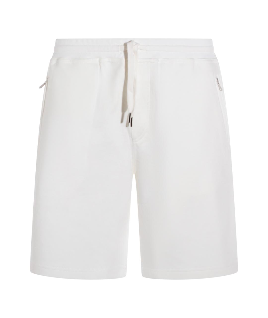 BRUNELLO CUCINELLI Белые хлопко-эластановые шорты, фото 1
