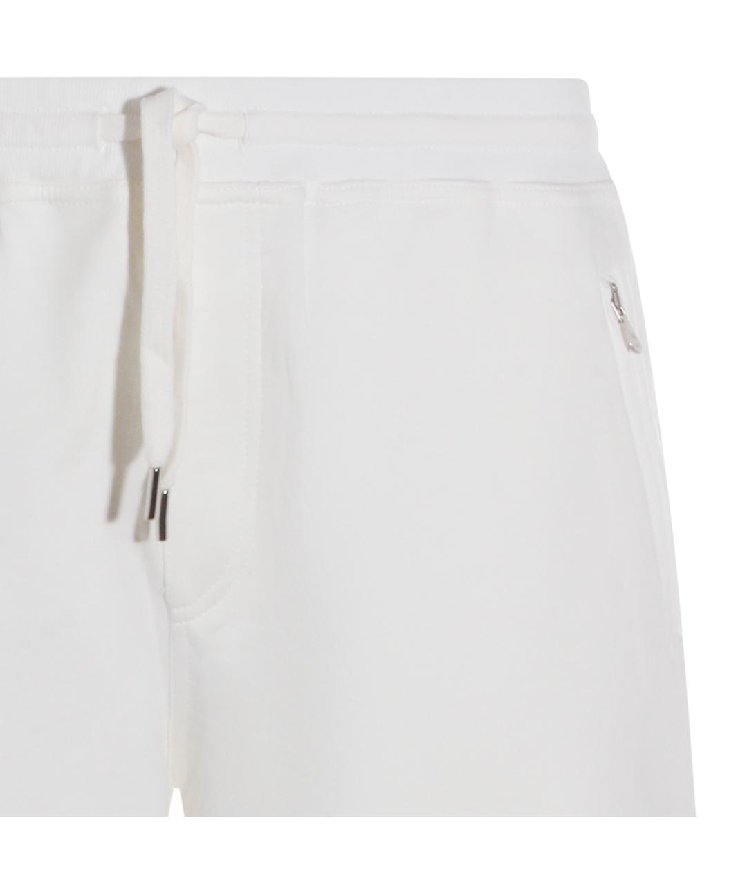 BRUNELLO CUCINELLI Белые хлопко-эластановые шорты, фото 3