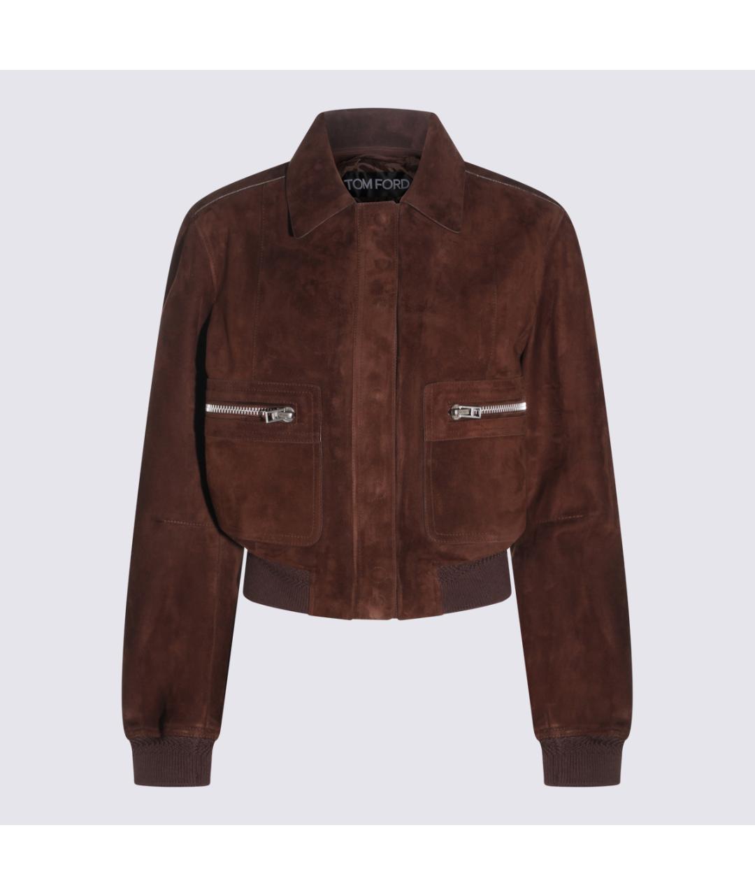 TOM FORD Коричневая замшевая куртка, фото 2