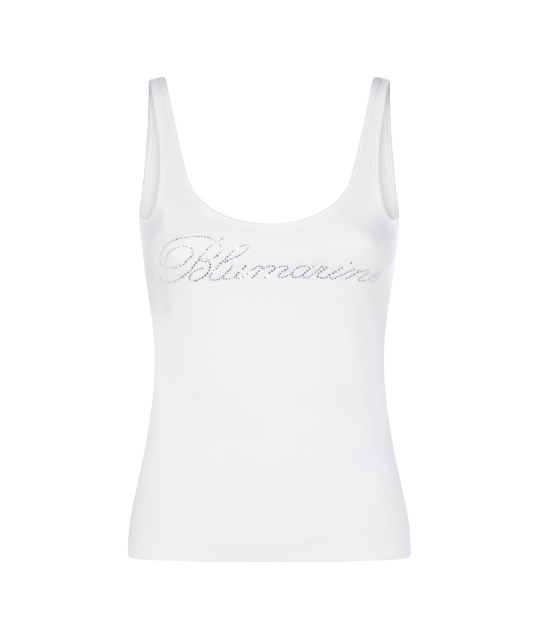 BLUMARINE Белая хлопковая майка, фото 1