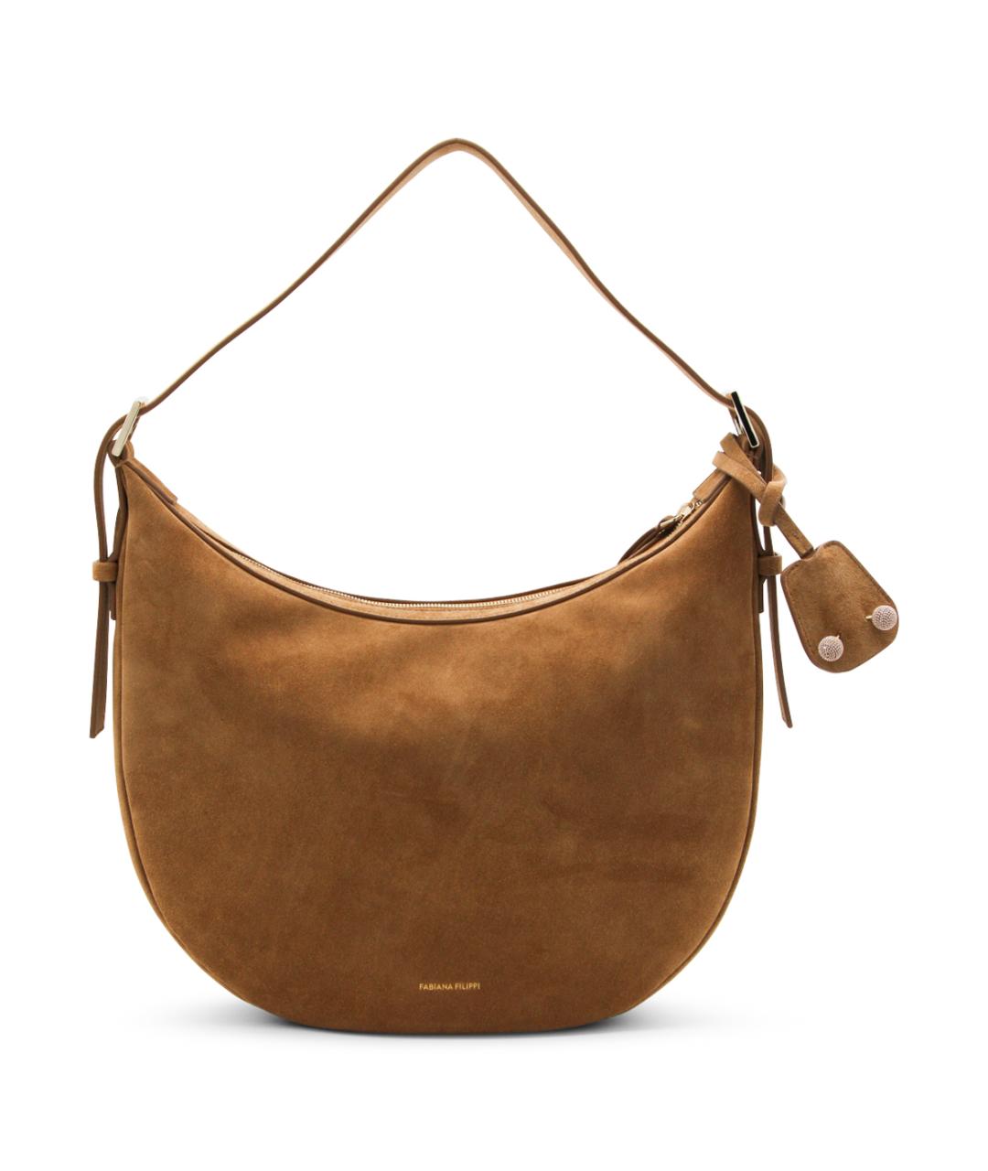 FABIANA FILIPPI Коричневая замшевая сумка тоут, фото 1