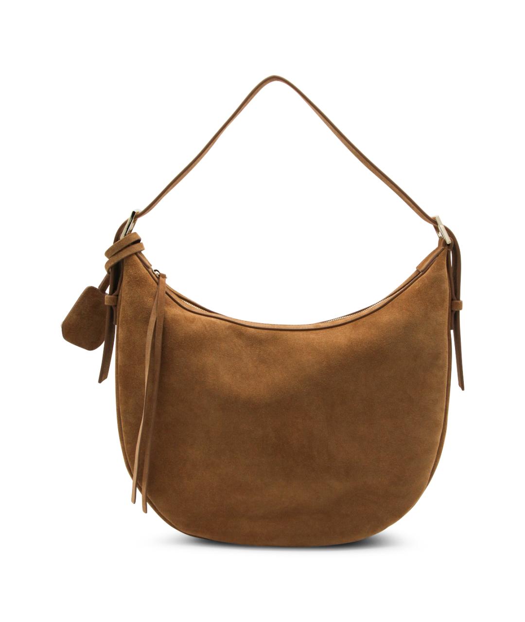 FABIANA FILIPPI Коричневая замшевая сумка тоут, фото 3