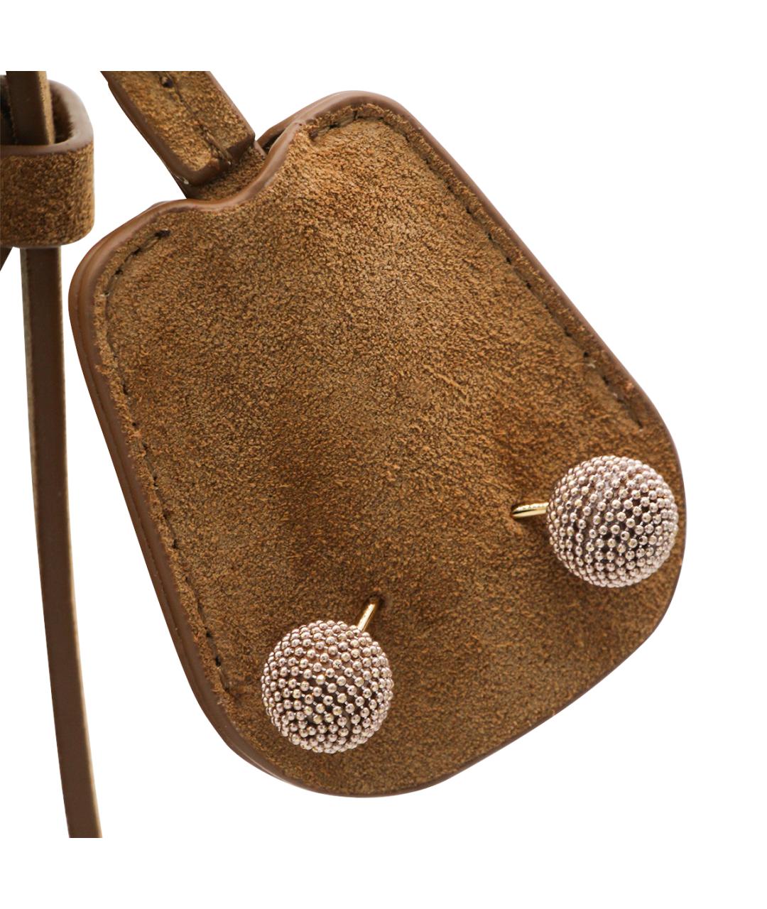 FABIANA FILIPPI Коричневая замшевая сумка тоут, фото 4