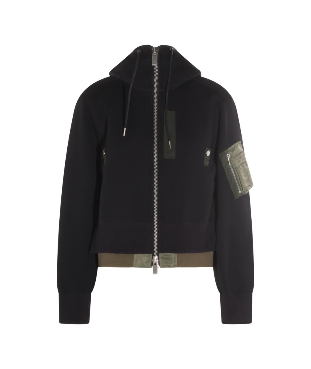SACAI Черная хлопковая куртка, фото 1