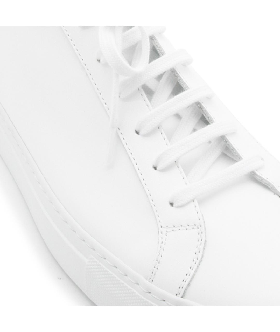 COMMON PROJECTS Белые кожаные низкие кроссовки / кеды, фото 4