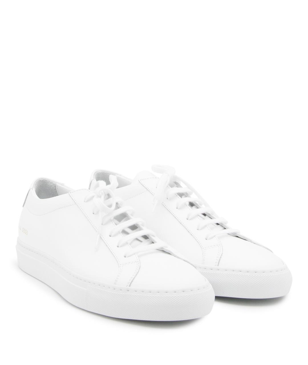 COMMON PROJECTS Белые кожаные низкие кроссовки / кеды, фото 2
