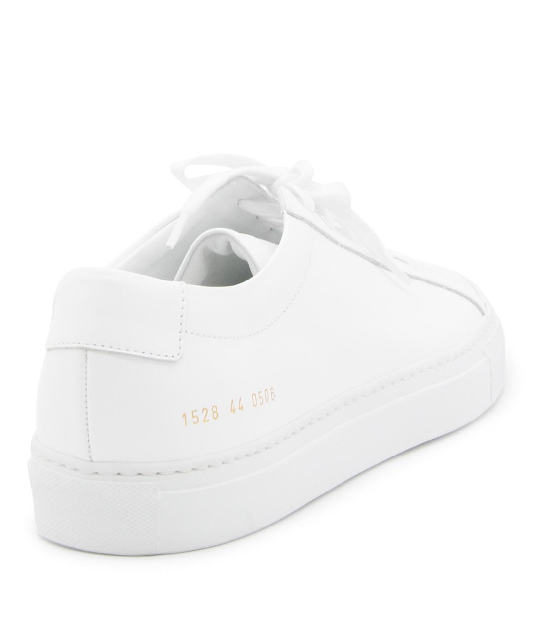 COMMON PROJECTS Белые кожаные низкие кроссовки / кеды, фото 3