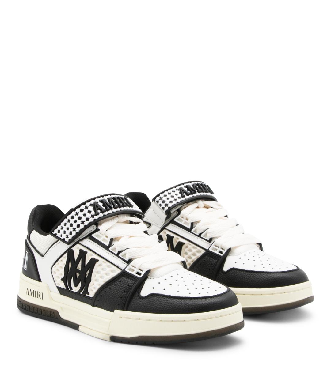 AMIRI Черные кожаные низкие кроссовки / кеды, фото 2