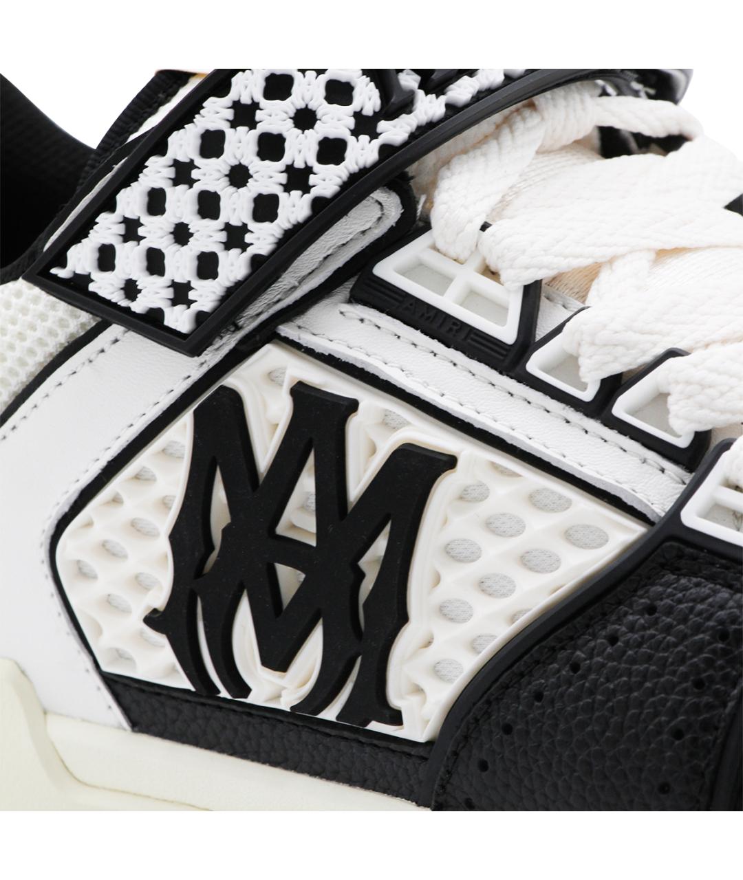 AMIRI Черные кожаные низкие кроссовки / кеды, фото 4