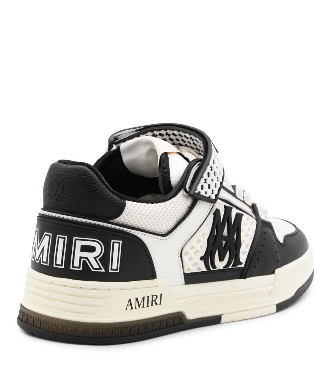 AMIRI Черные кожаные низкие кроссовки / кеды, фото 3