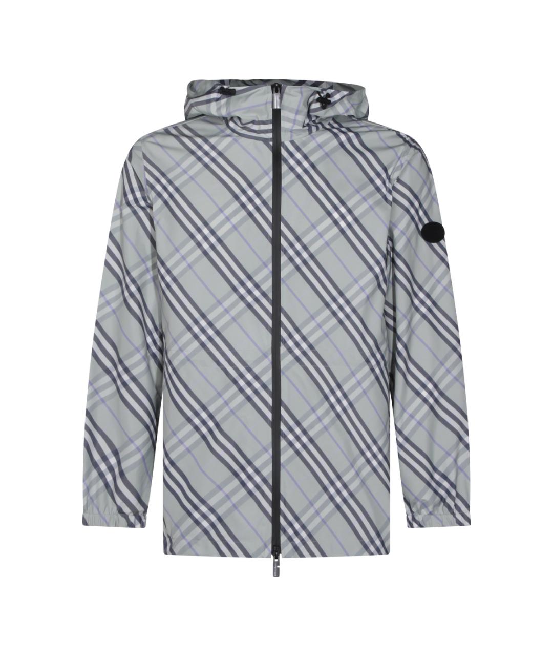 BURBERRY Серая полиэстеровая куртка, фото 1