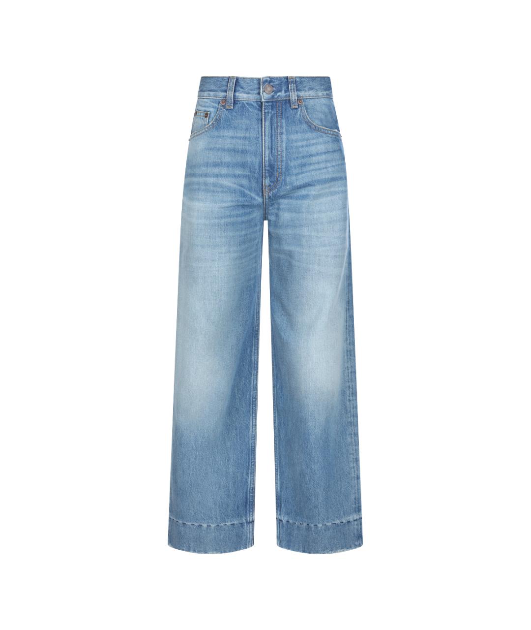 CHLOE Голубые хлопковые прямые джинсы, фото 1