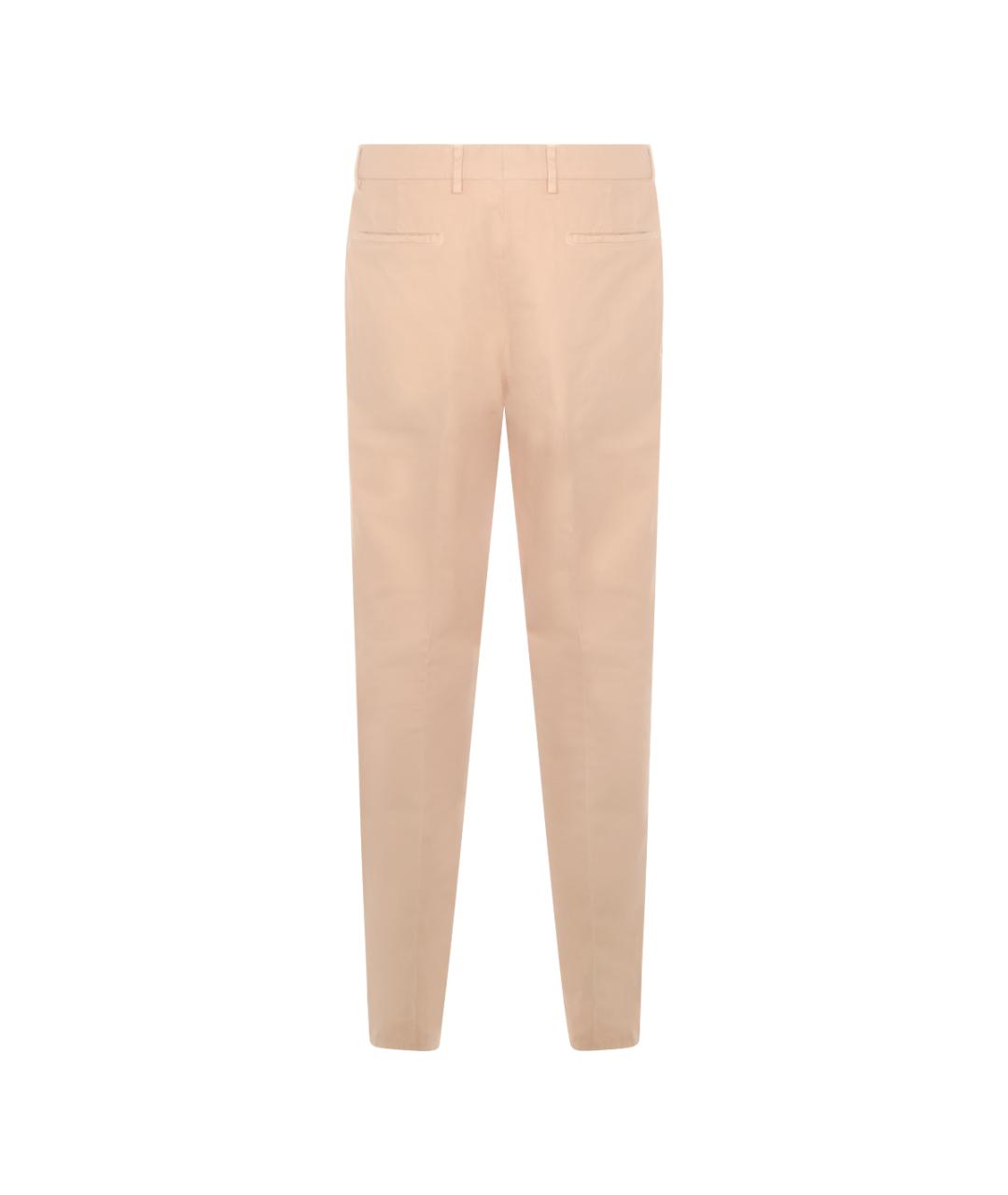 BRUNELLO CUCINELLI Бежевые хлопковые повседневные брюки, фото 2