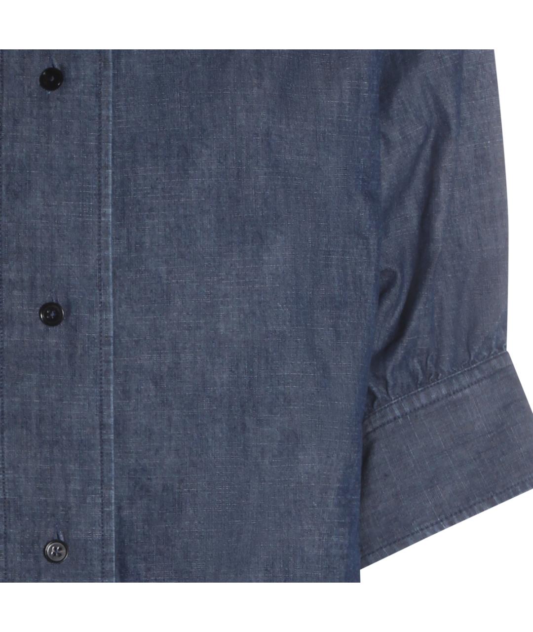 JIL SANDER Синяя хлопковая рубашка, фото 3