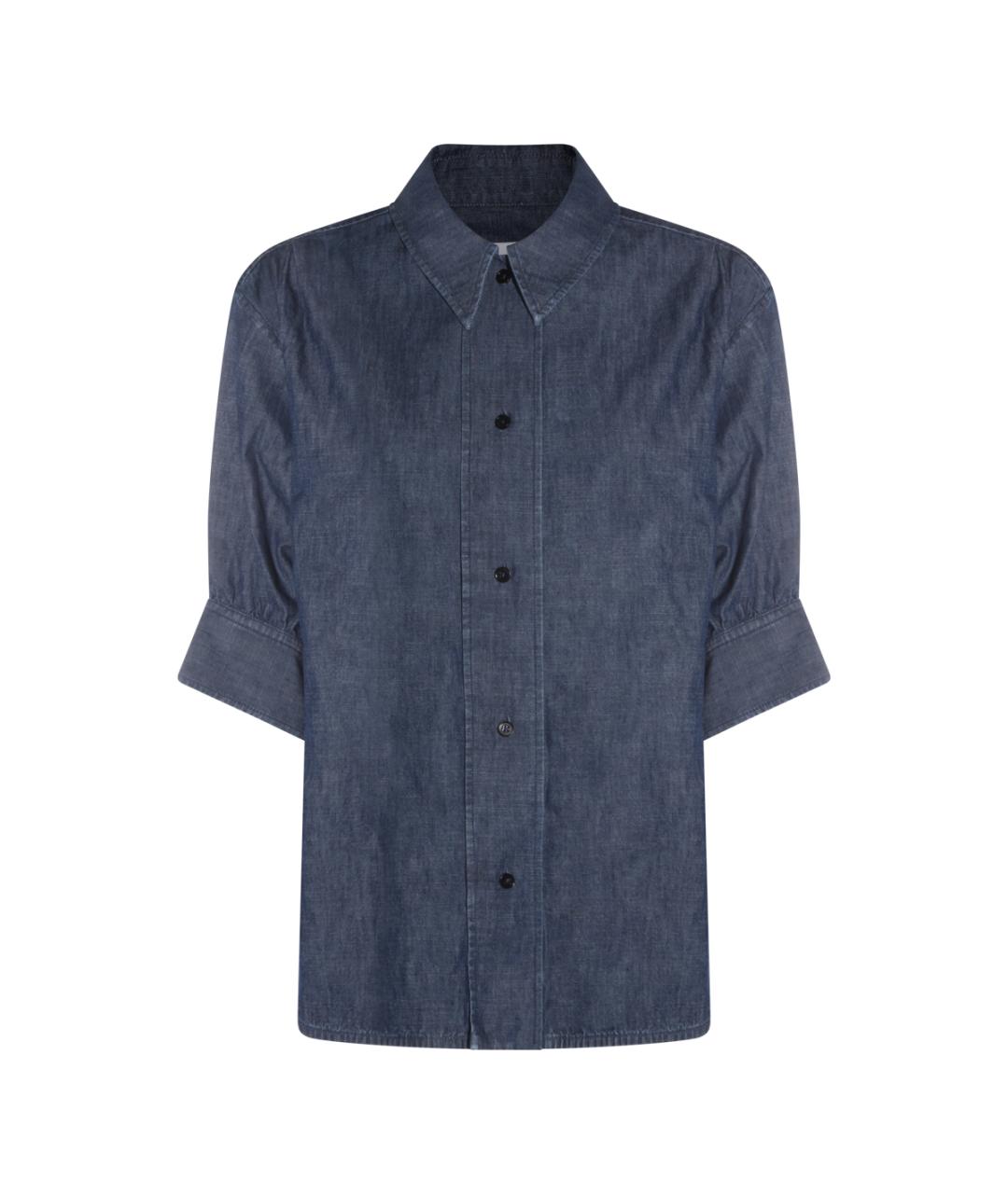 JIL SANDER Синяя хлопковая рубашка, фото 1