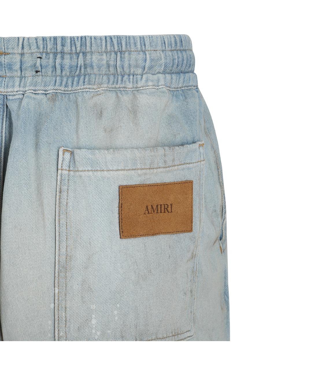 AMIRI Голубые хлопковые прямые джинсы, фото 4