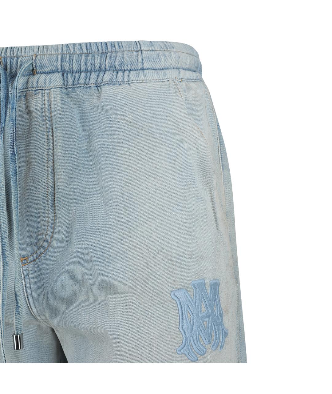 AMIRI Голубые хлопковые прямые джинсы, фото 3