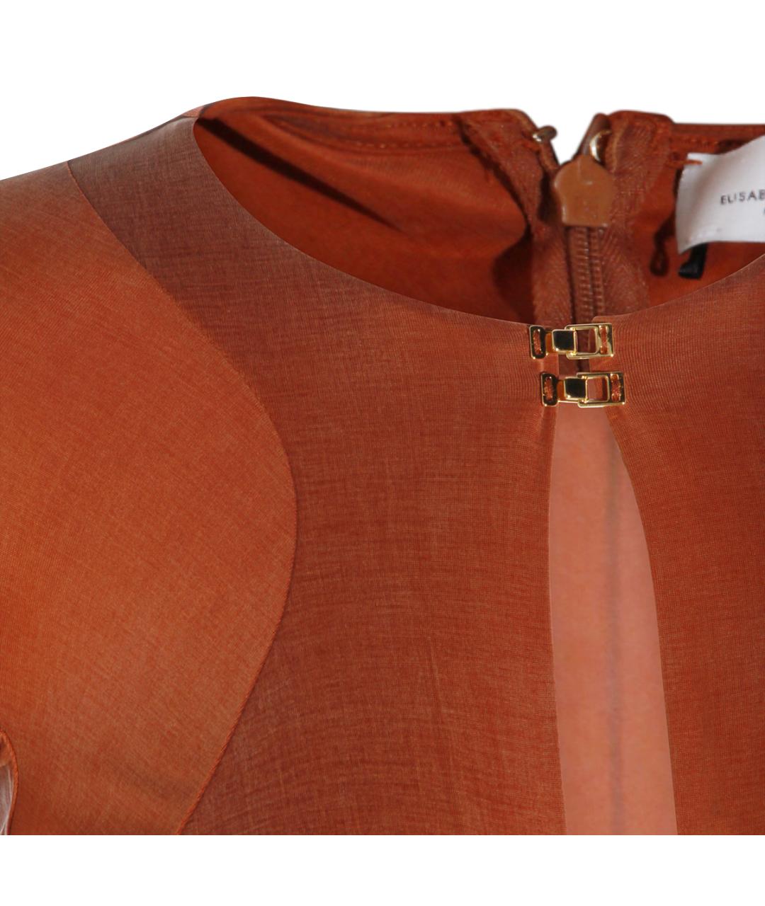 ELISABETTA FRANCHI Оранжевое вечернее платье, фото 4