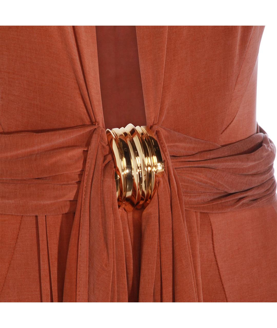 ELISABETTA FRANCHI Оранжевое вечернее платье, фото 3