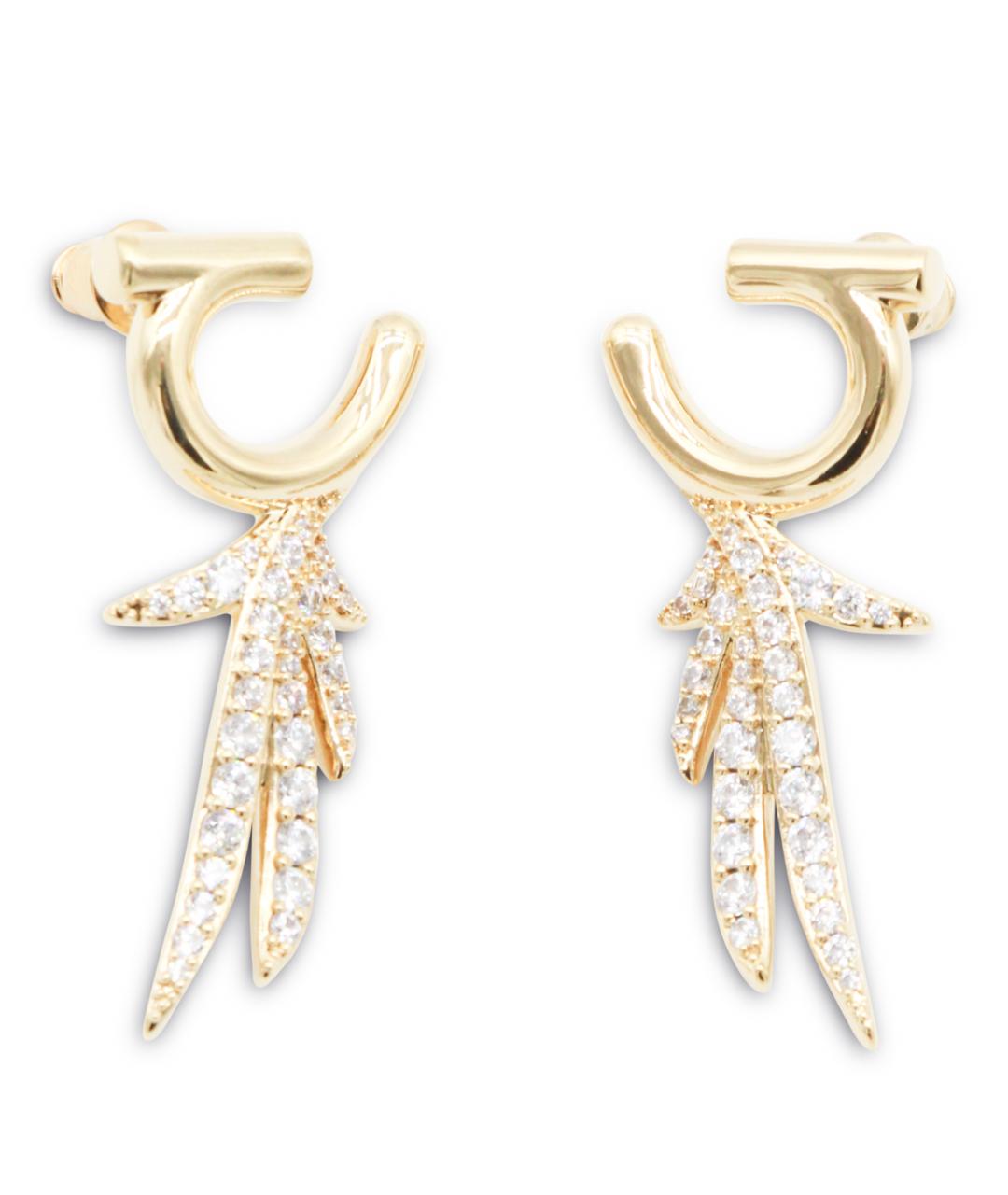 FERRAGAMO Золотые металлические серьги, фото 1