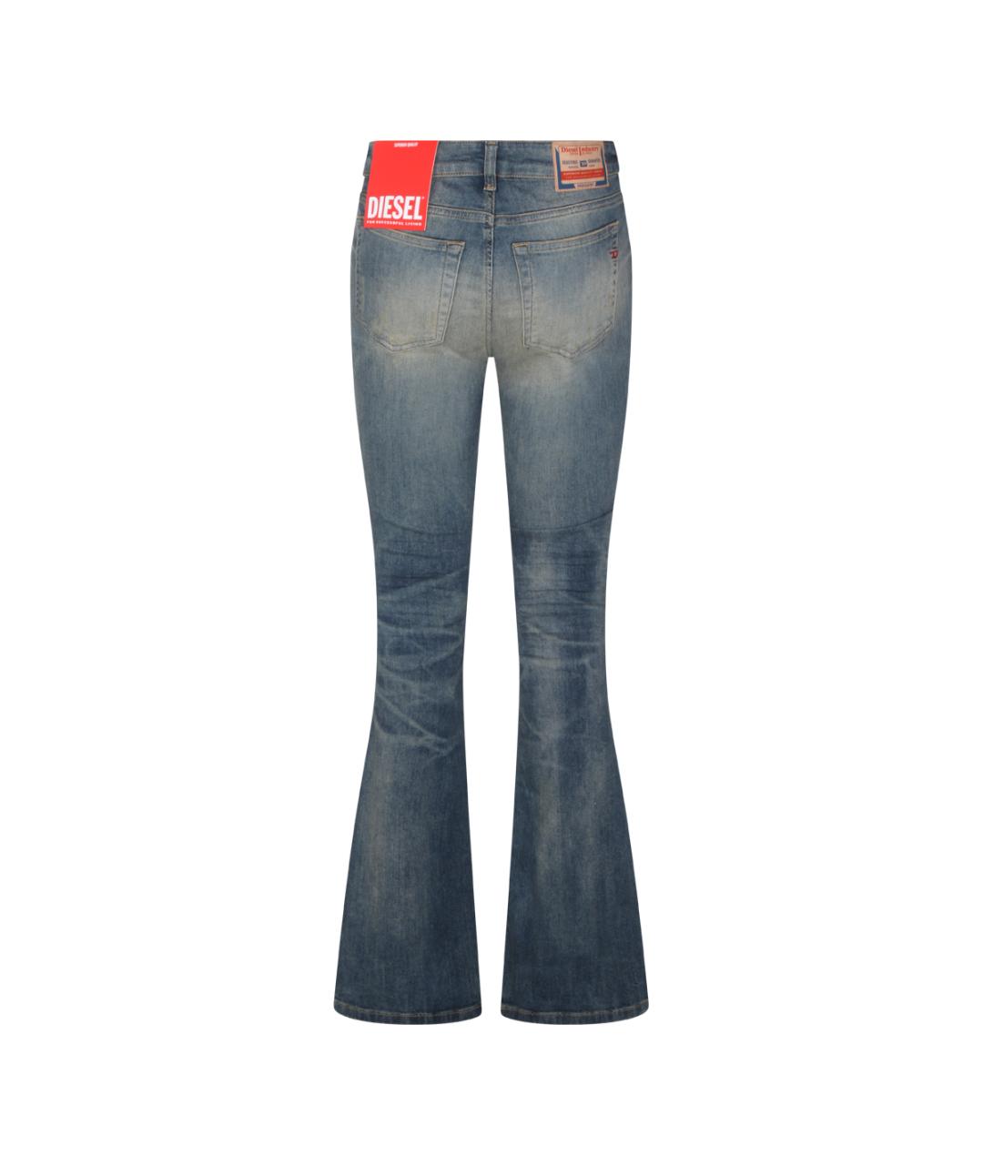 DIESEL Синие хлопко-эластановые джинсы клеш, фото 2