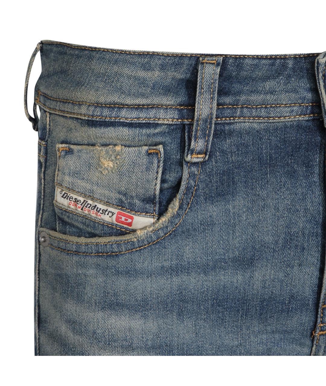 DIESEL Синие хлопко-эластановые джинсы клеш, фото 3