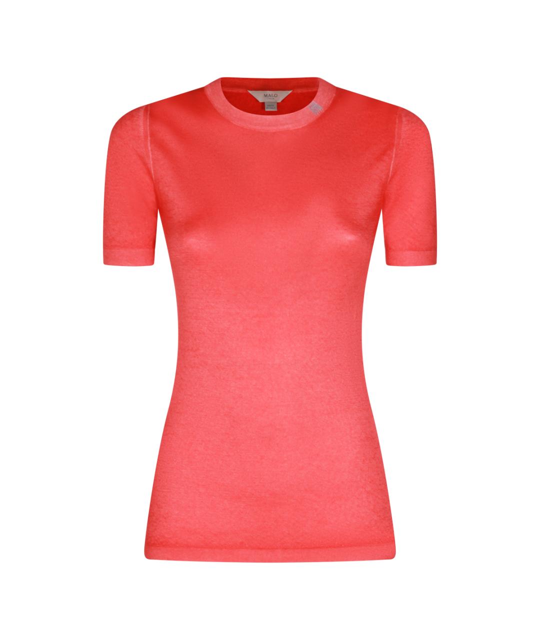 MALO Розовая кашемировая футболка, фото 7