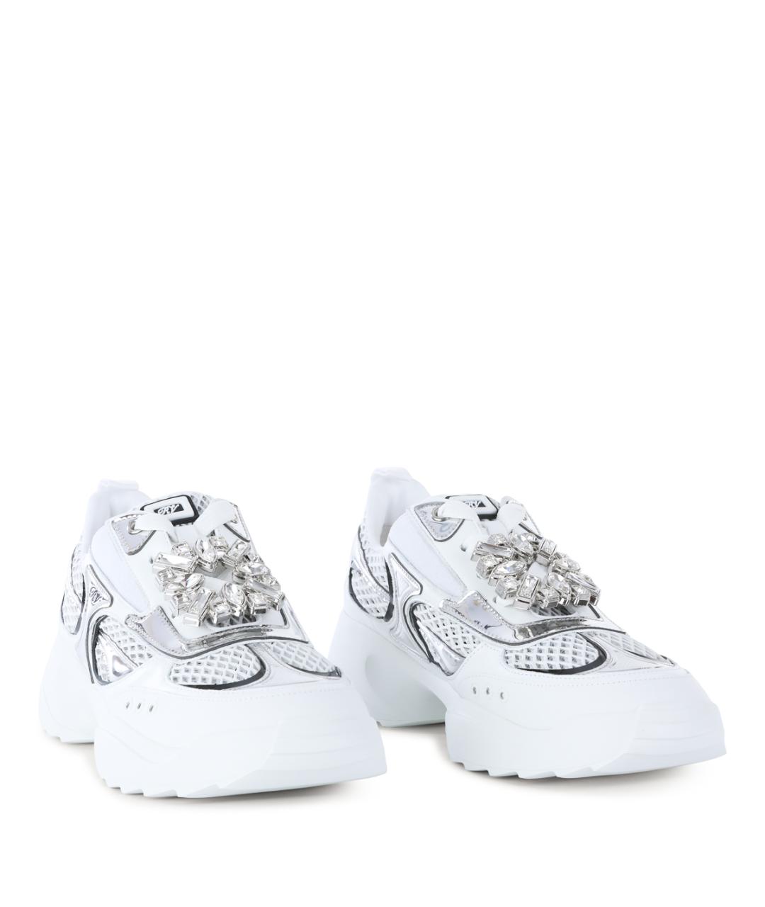 ROGER VIVIER Белые синтетические кроссовки, фото 4