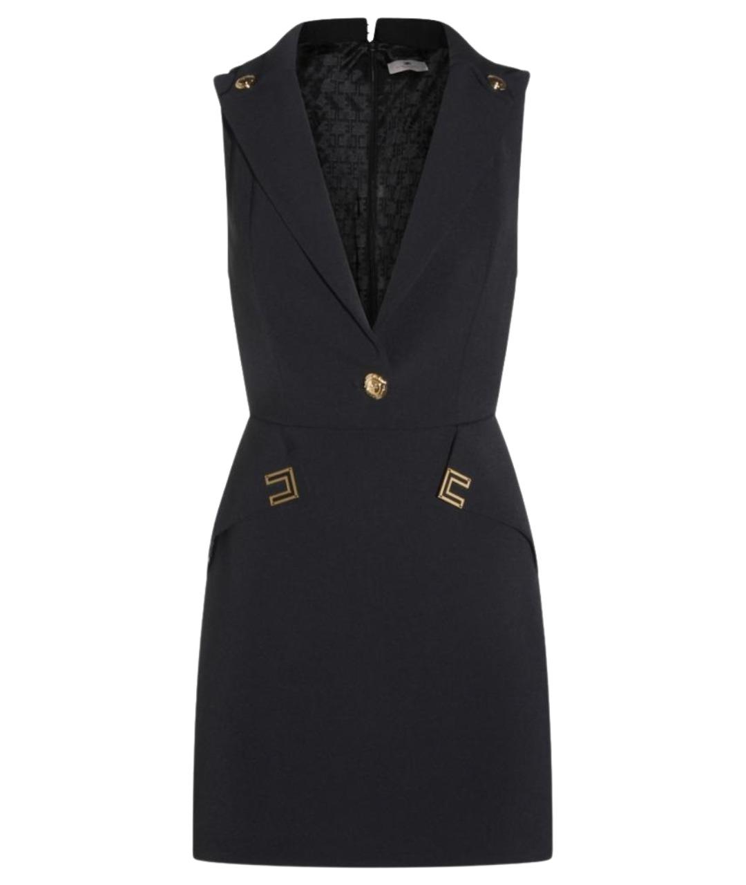 ELISABETTA FRANCHI Черное полиэстеровое повседневное платье, фото 1