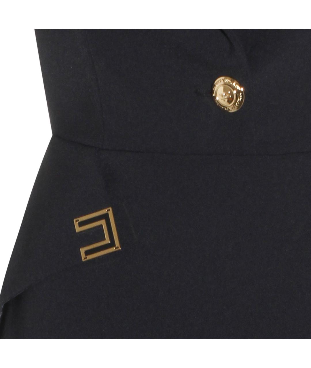 ELISABETTA FRANCHI Черное полиэстеровое повседневное платье, фото 3