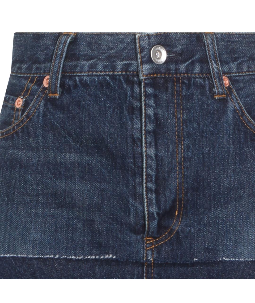 SACAI Синяя хлопковая юбка макси, фото 3