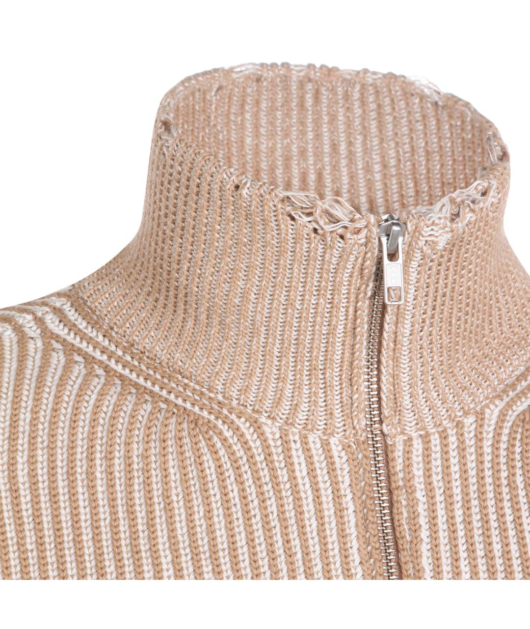 MM6 MAISON MARGIELA Бежевый хлопковый джемпер / свитер, фото 4