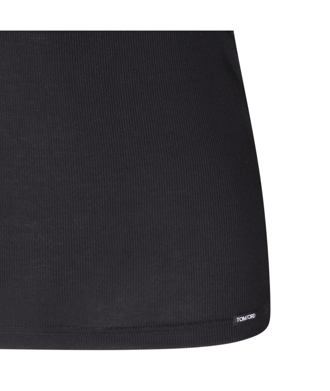 TOM FORD Черная хлопковая майка, фото 3
