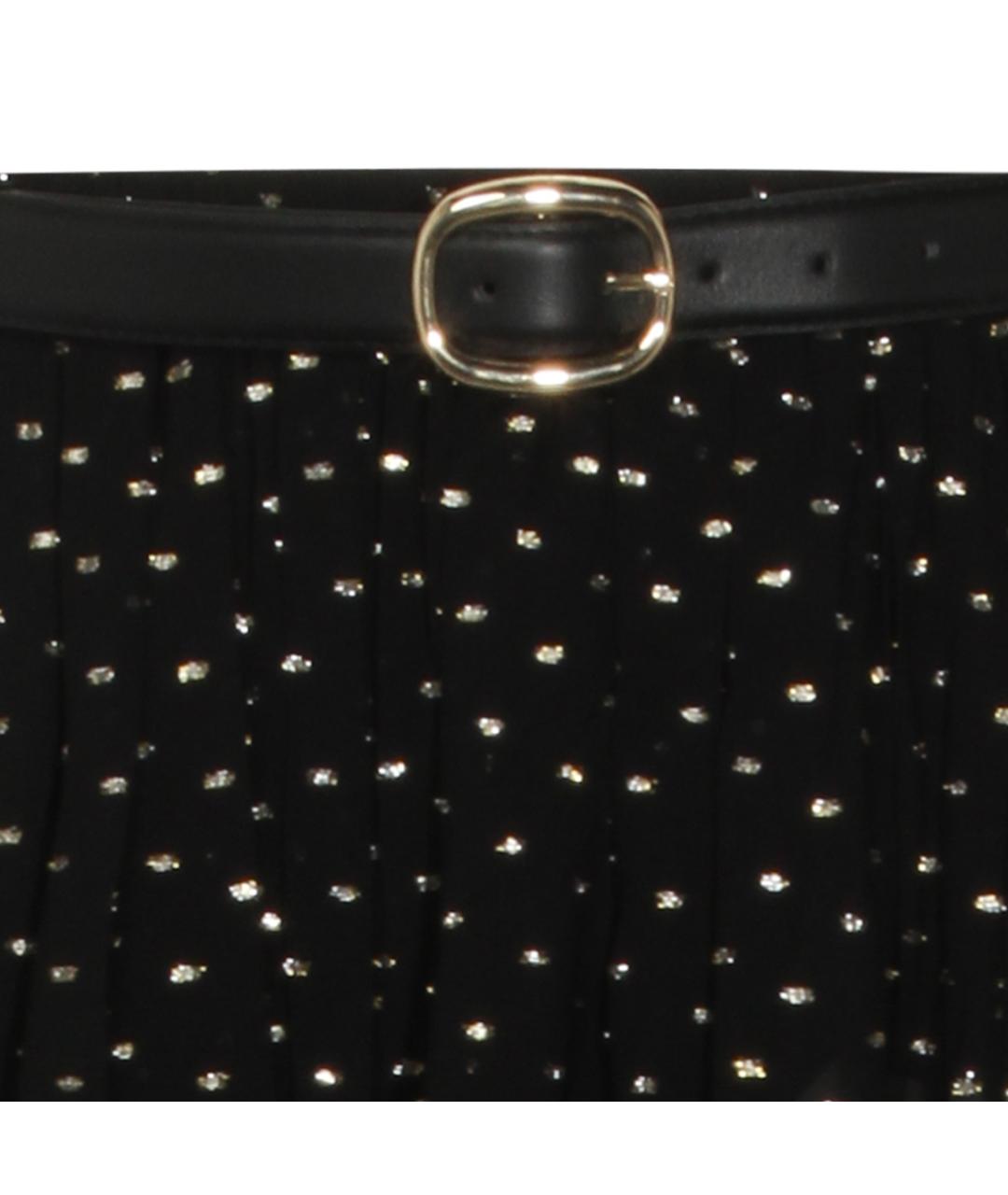 SELF-PORTRAIT Черная вискозная юбка миди, фото 3