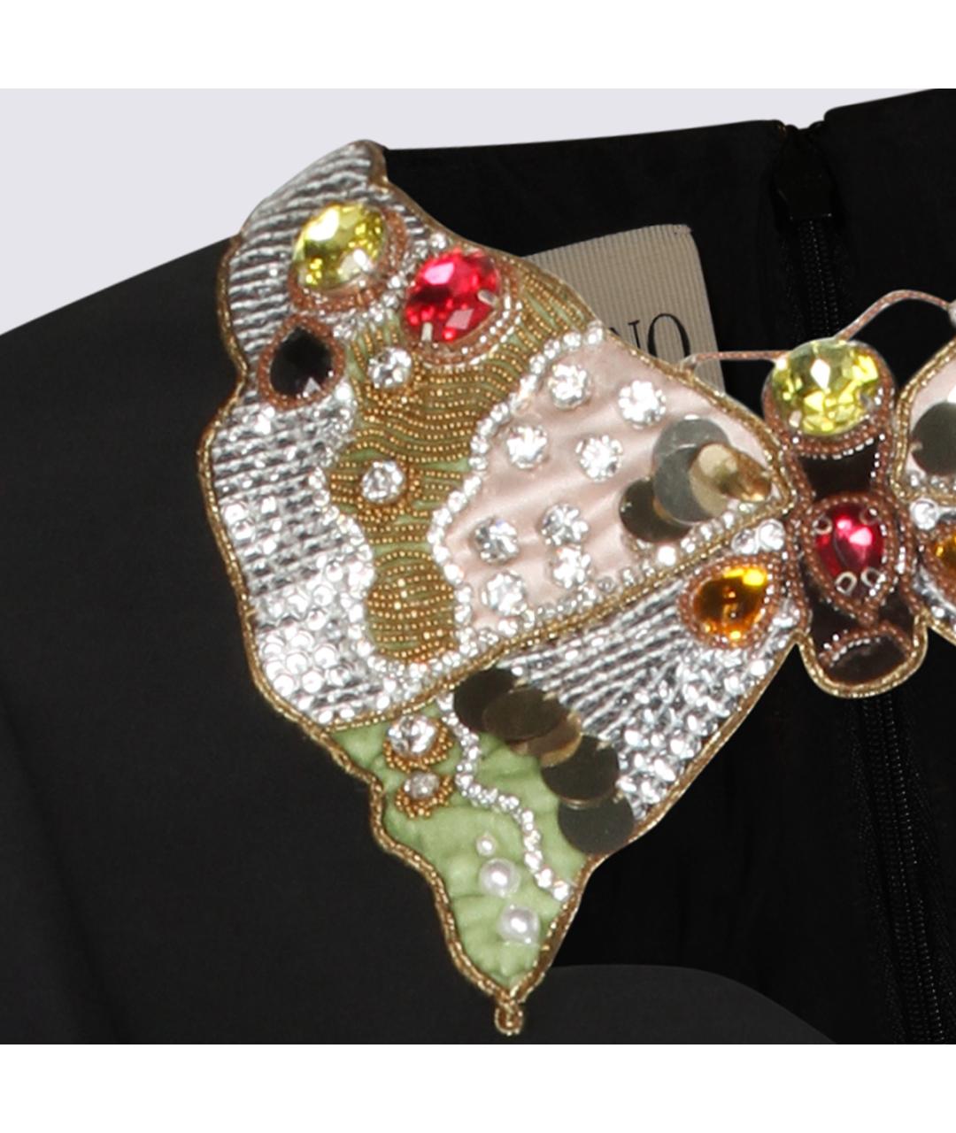 VALENTINO Черное шерстяное коктейльное платье, фото 4