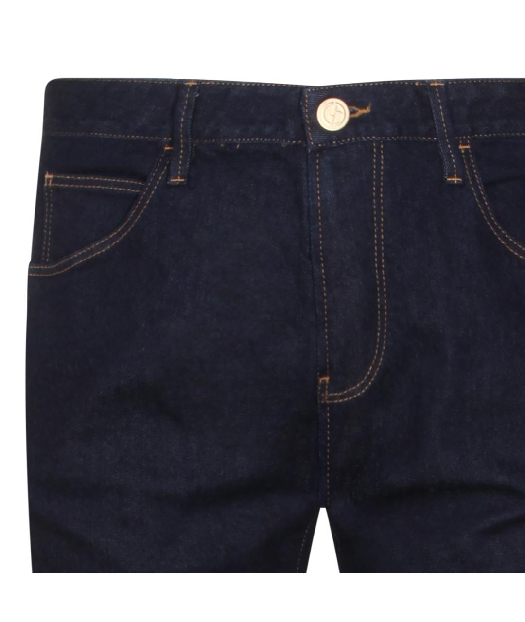 GIORGIO ARMANI Темно-синие прямые джинсы, фото 3