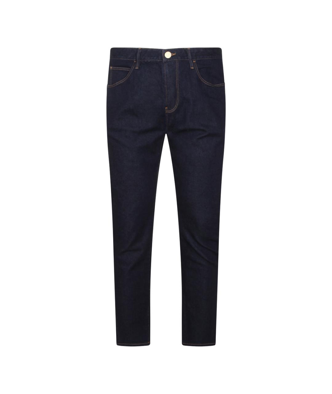 GIORGIO ARMANI Темно-синие прямые джинсы, фото 1