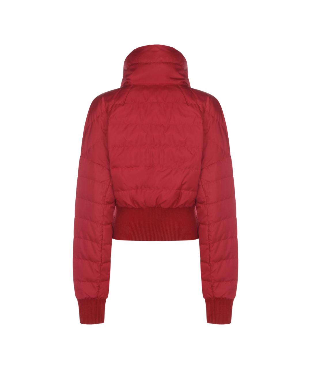 MONCLER Красная полиэстеровая куртка, фото 2