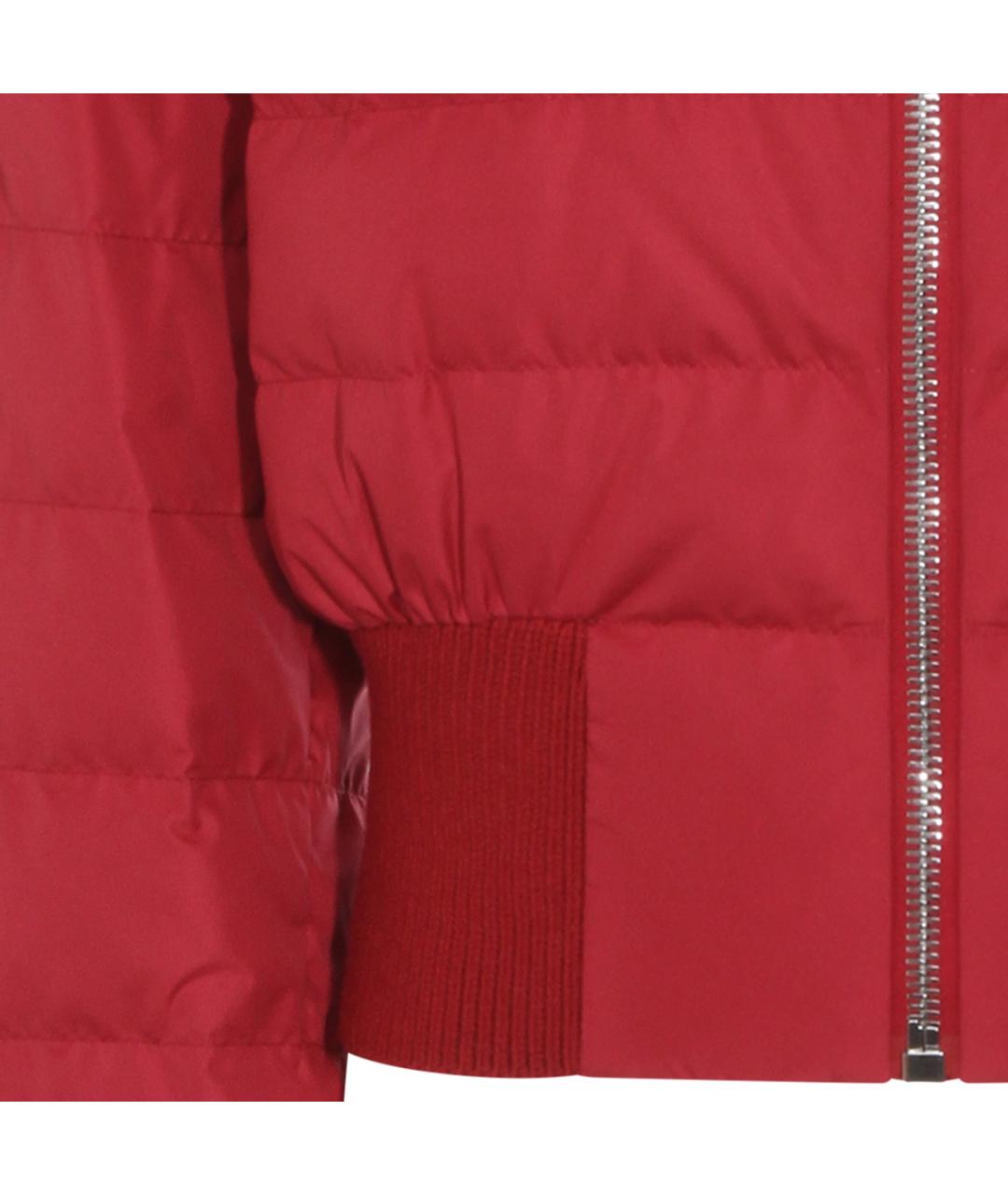MONCLER Красная полиэстеровая куртка, фото 4