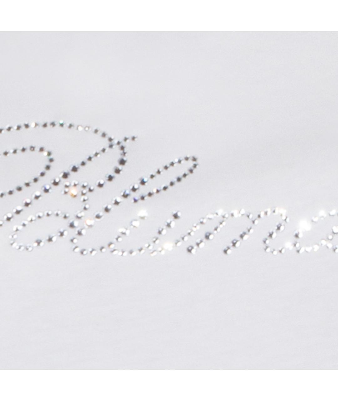 BLUMARINE Белая хлопковая футболка, фото 3