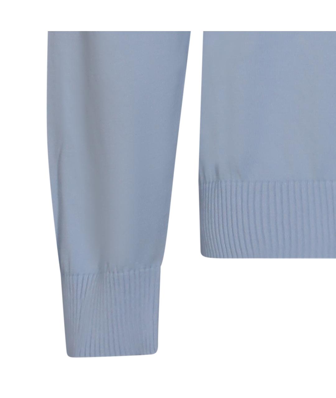 MALO Голубой хлопковый джемпер / свитер, фото 3