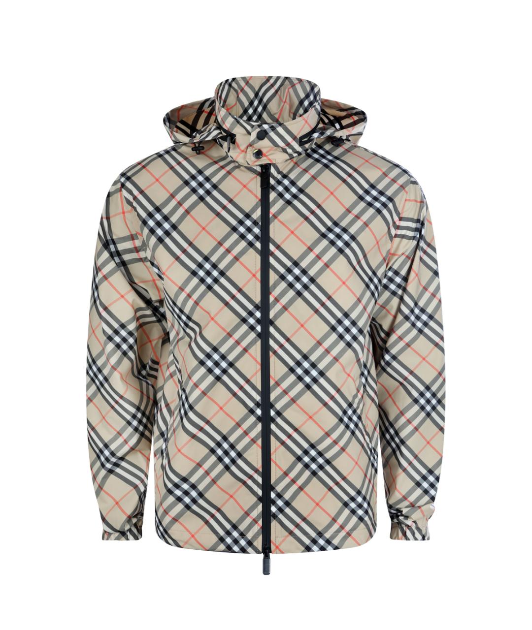 BURBERRY Бежевая полиэстеровая куртка, фото 1