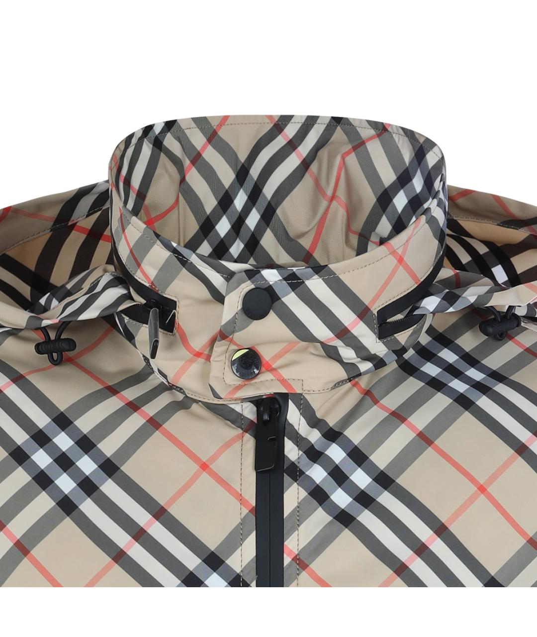 BURBERRY Бежевая полиэстеровая куртка, фото 3